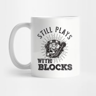 still plays with blocks vintage retro racing cars funny mechanic Mug